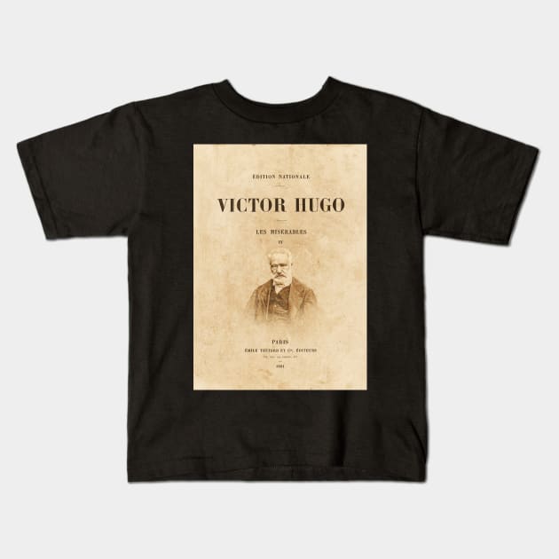 Victor Hugo - Les Miserables, book Kids T-Shirt by Labonneepoque